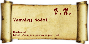 Vasváry Noémi névjegykártya